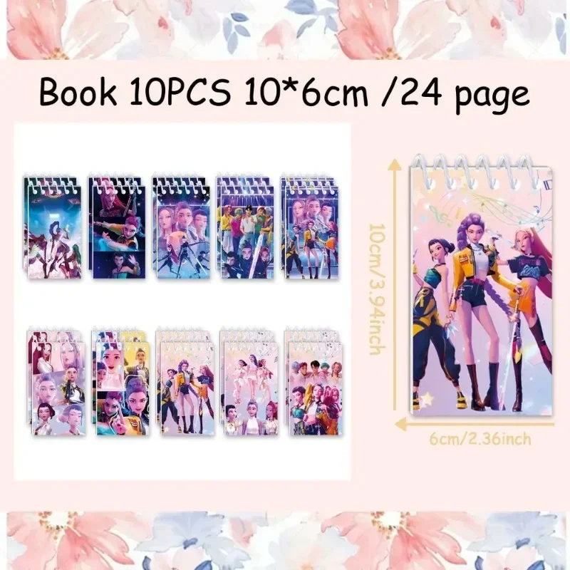Hot 10Pcs Anime k-pop Girls Cartoon Notebooks Versatile Kid Study Books Suitable for Stationery Store Bulk Wholesale Supply