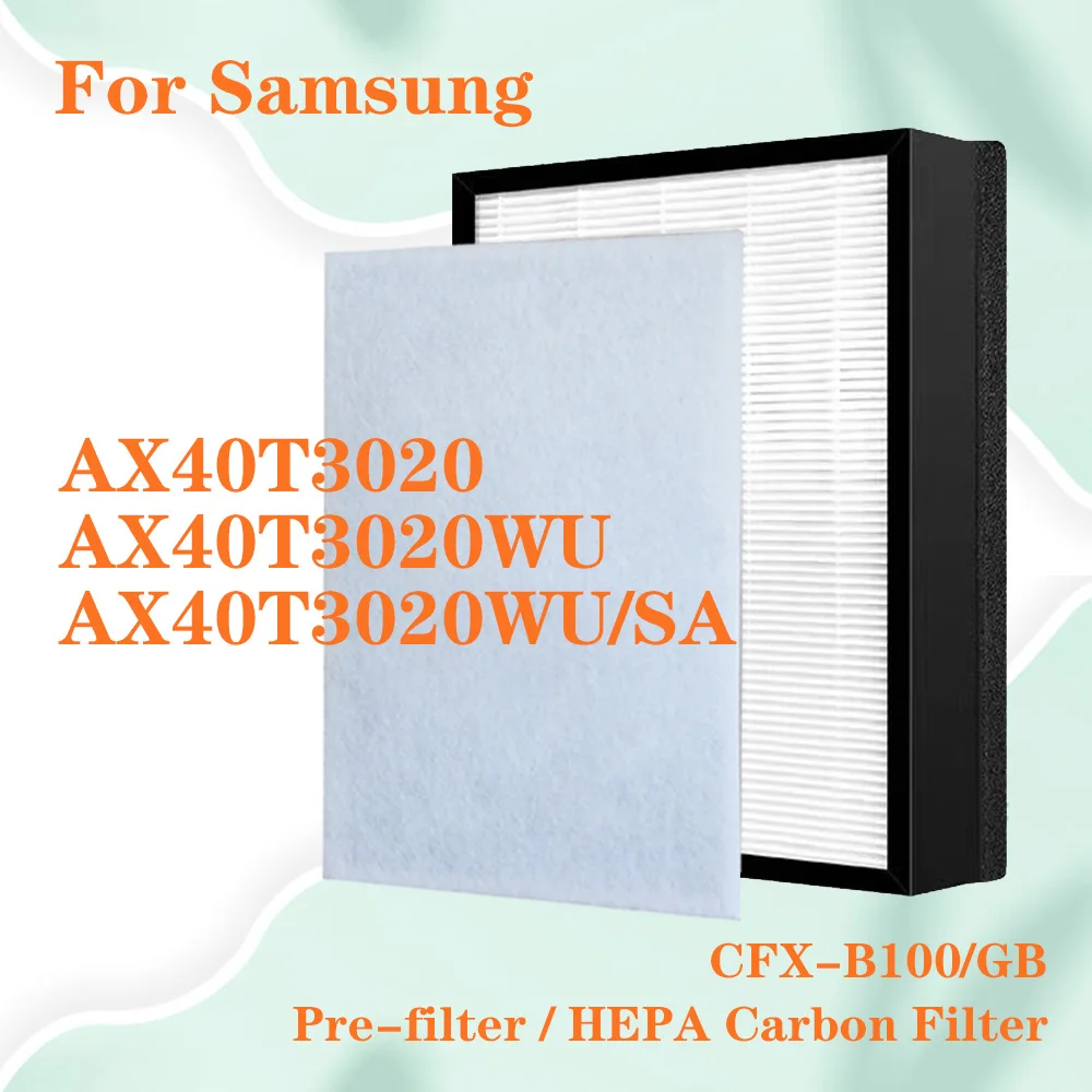 

2 in 1 HEPA Filter + Active Carbon for Samsung Air Purifier AX40T3020 AX40T3020WU AX40T3020WU/SA CFX-B100/GB