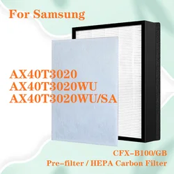 2 in 1 HEPA Filter + Active Carbon for Samsung Air Purifier AX40T3020 AX40T3020WU AX40T3020WU/SA CFX-B100/GB