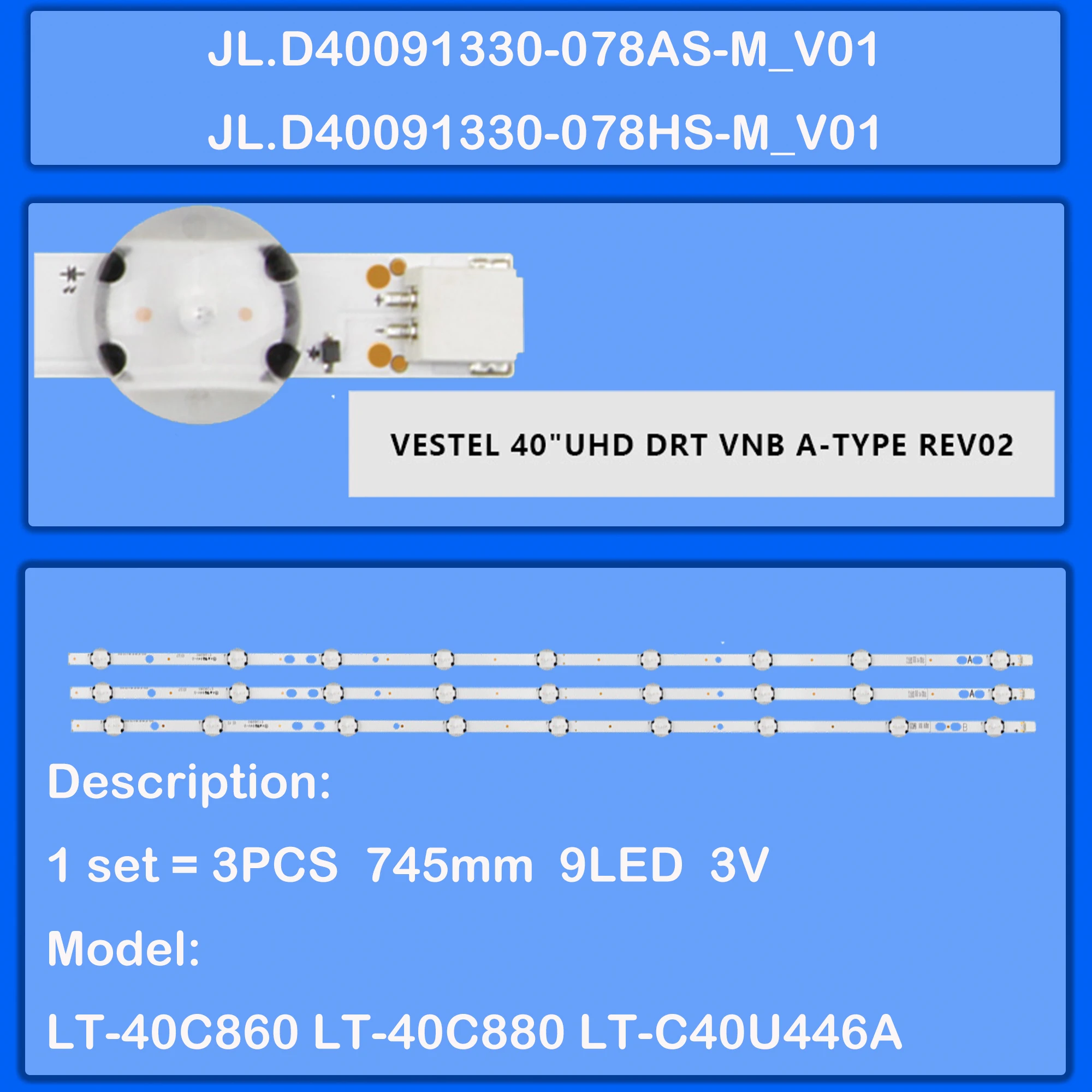 LED شريط إضاءة خلفي ل LT-40R5020U LT-40R5000U LT-40R6020 LT-40TU6020 LT-40400DLB LT-XU40B401 LT-40SCU9000 LT-40SCU9600