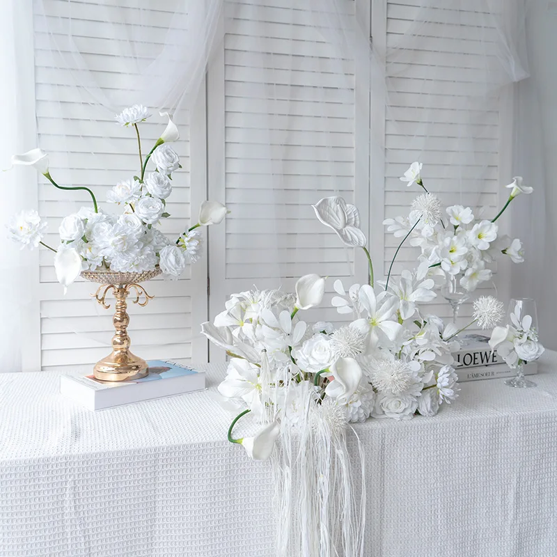 

White Series Wedding Table Centerpieces Flower Ball Decor Candleholder Banquet Event Supplies Props Window Display Gifts