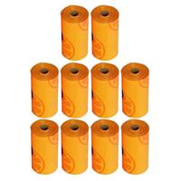 Dog Poop Bags Rolls Orange Scented Poop Bags For Dogs Extra Thick Leak Proof Garbage Containers Tear Resistant Pet Supplies For