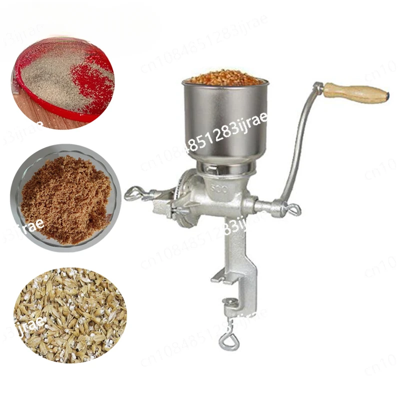 

Manual Barley Malt Mill Grain Grinder Crusher Dry Food Corn Nut Hand-Cranked Grinding Machine Powder Hebals Cereals Flour Burr