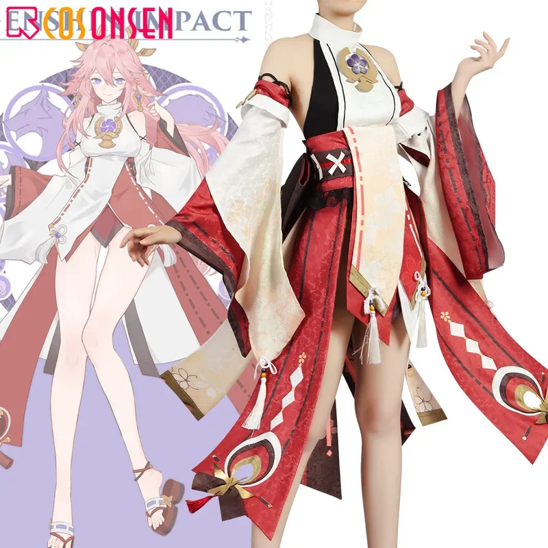 Genshin Impact Yae Miko Cosplay Costume COSPLAYONSEN Guuji Yae Cosplay Full Set Custom Made