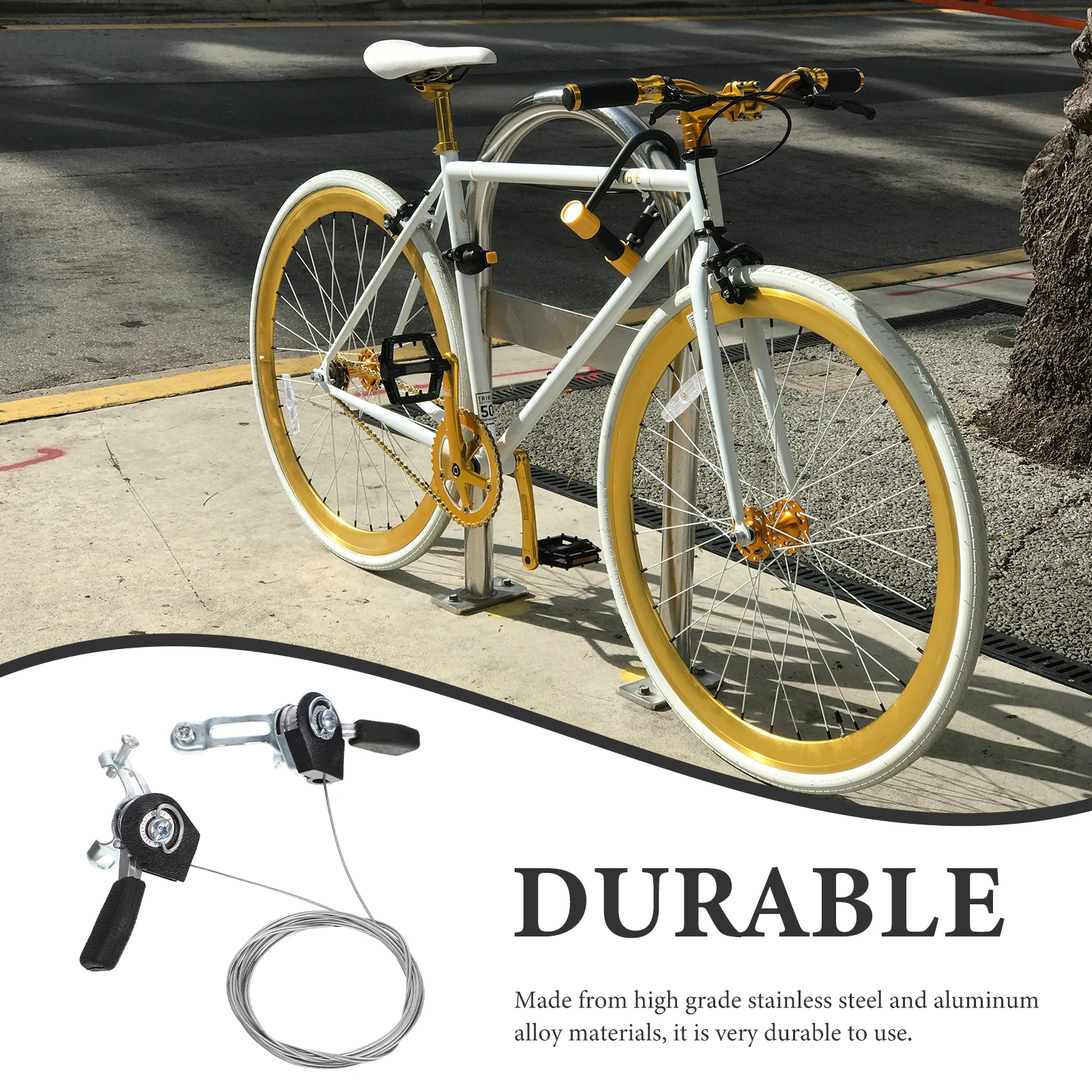 

2pcs Aluminum Alloy Bike Shifter For Road Foldable Bicycle Smooth Shifting Wear Resistant Transmission Component Bike Parts