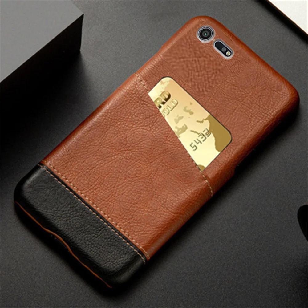 For Sony Xperia XZ Premium Case Mixed Splice PU Leather Credit Card Cover for Sony Xperia XZ Premium G8141 G8142 5.46\