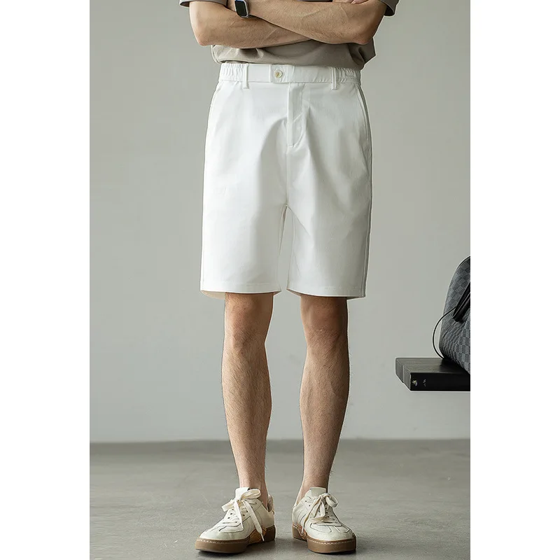 

Мужские хлопковые 5-дюймовые шорты Cool Touch, гладкие прямые брюки для лиоцеллового тенселя, повседневные летние шорты для мужчин | Легкий и удобный