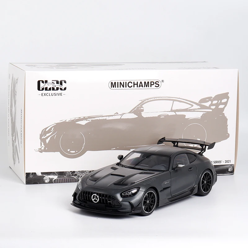 1:18 Mercedes-Benz AMG GT BLACK SERIES MINICHAMPS original full-open alloy compression shaft miniature model, adult decoration