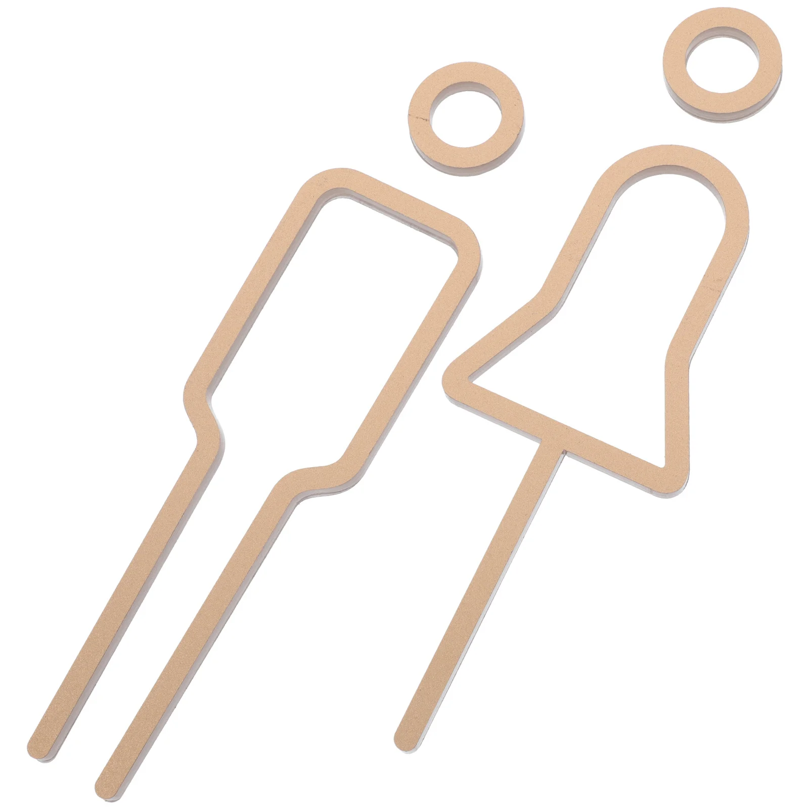 

1Set Stylish 3D Restroom Identification Markers Easy Install Acrylic Washroom Sign for Home Business Funny Bathroom Decor