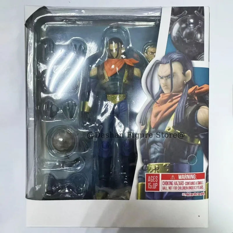 드래곤 볼 GT 액션 피규어 SHF 슈퍼 안드로이드 17 18 피규어 청금석 입상 애니메이션 장식품 이동식 컬렉션 모델 완구