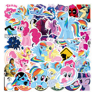 50pcs My little poni Stickers Laptop Scrapbook Decoration Graffiti Decals Skateboard Laptop Waterproof Sticker Toys Decor