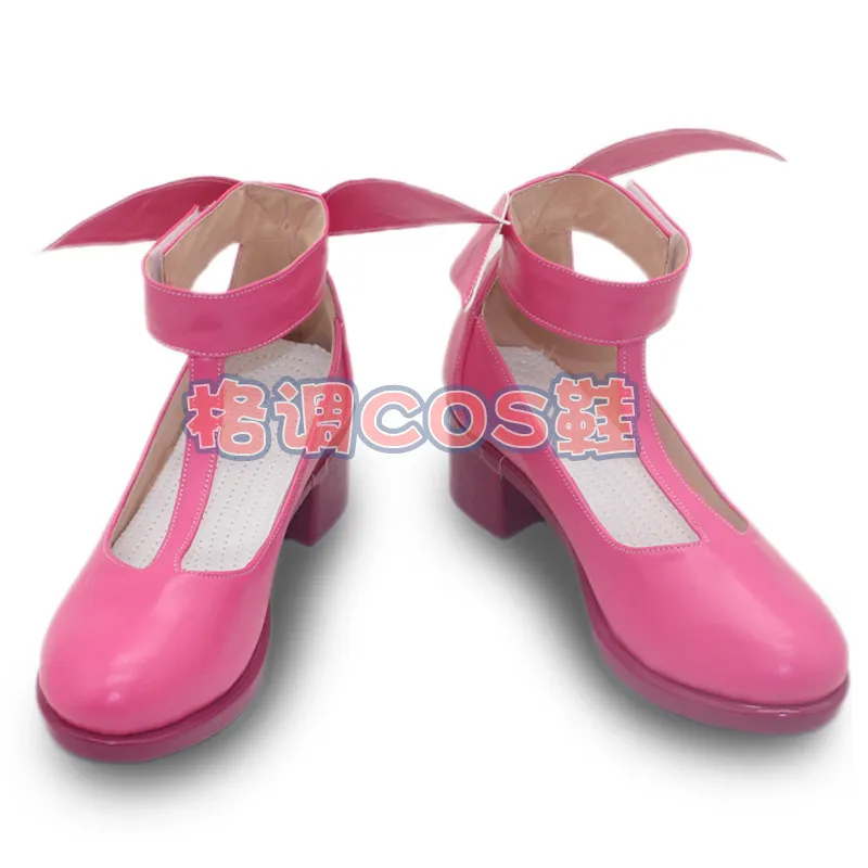 Kobayashi Mikuru Cosplay Shoes Anime Star Detective Precure Cute Pink Boots Custom Made Size Halloween