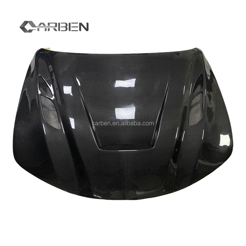 For  Giulia GTAM Style Carbon Fiber Engine Hood with Vents New Condition Front Engine Cover