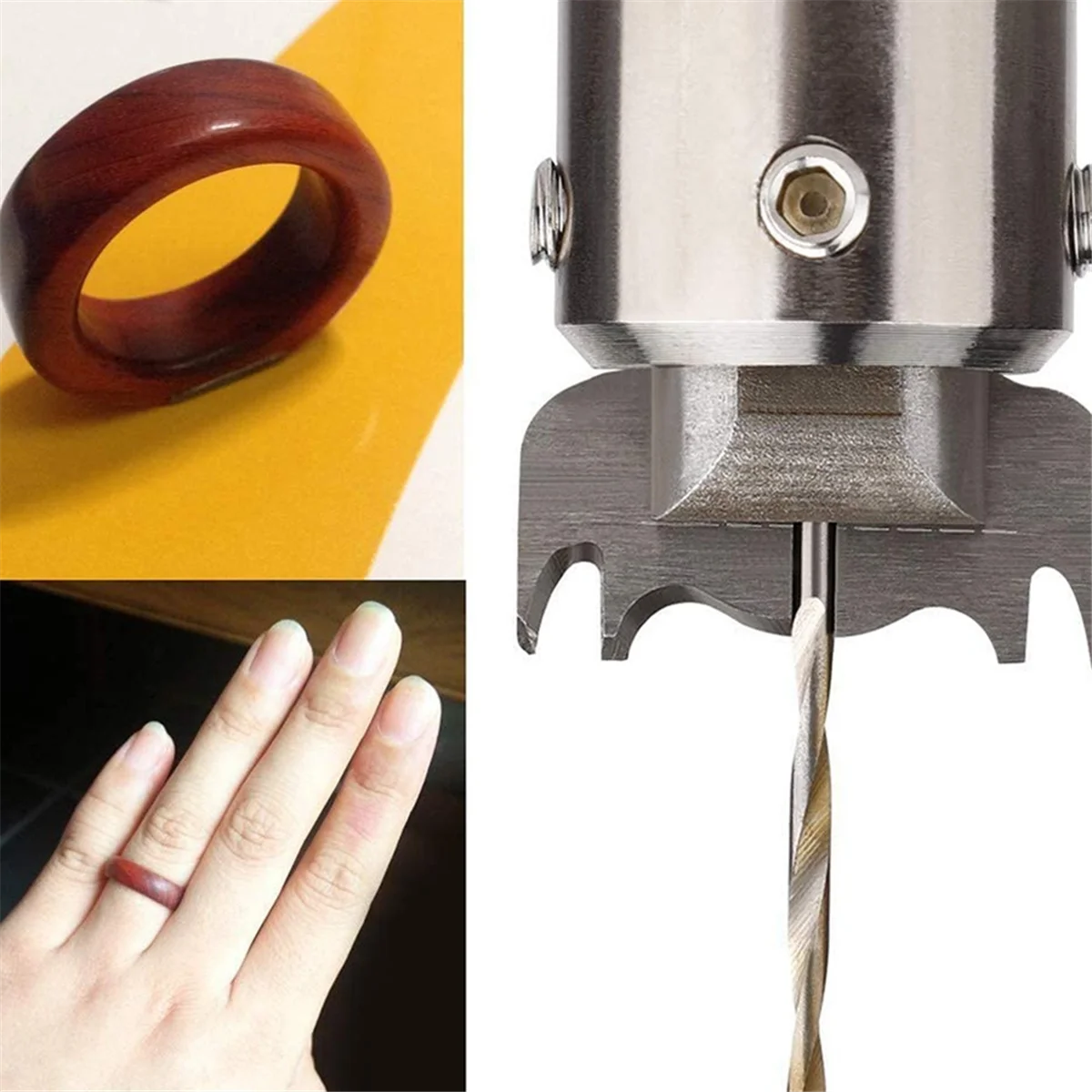 30 PCS Ring Drill Bit Set, 16-21 mm Blades Wood Ring Drill Bit Wooden Ring Maker Steel Wood Bead Drill Bit Vogue