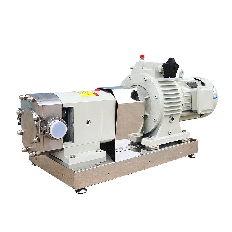 3RP series high viscosity rotary lobe pump with heat jacket sanitary feeding  chocolate honey cheese milk shampoo