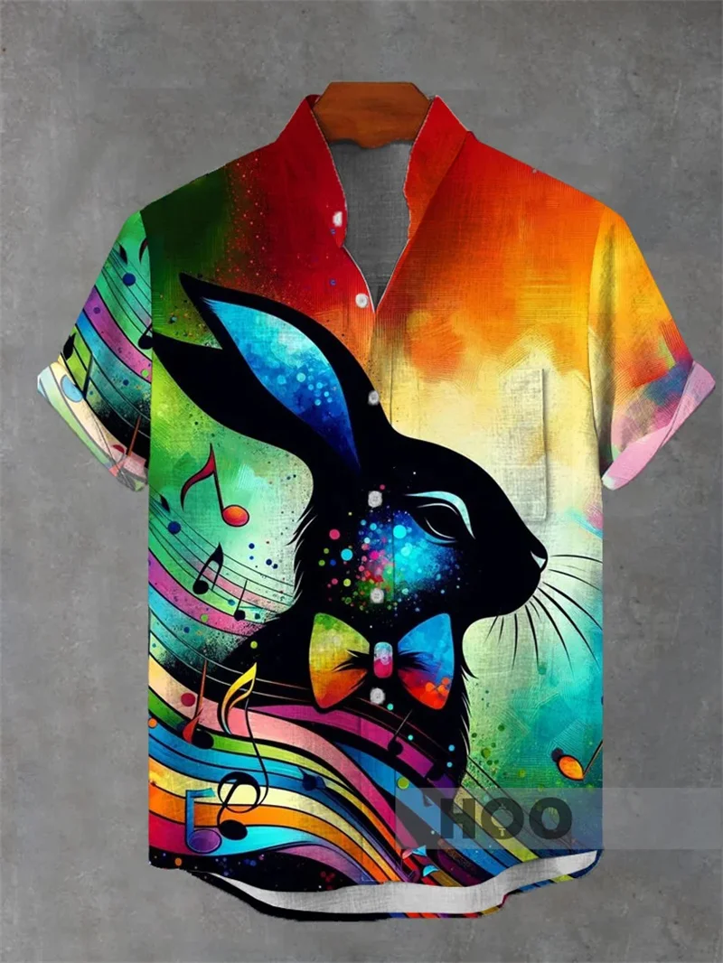 

Весенний фестиваль 2025 года, пляжная рубашка с 3D принтом в виде змеи, подарок, одежда на пуговицах с короткими рукавами, мужской топ