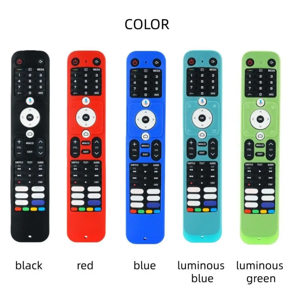 Silicone Protective Case with Lanyard Shockproof Soft Shell Protector for Haier Smart TV Remote Control HTR-U32