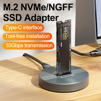 M.2 SSD Docking Station Type C USB Gen2 Solid State Drive Enclosure Adapter 10Gbps M2 NGFF NVMe Hard Drive Box for PC Laptop