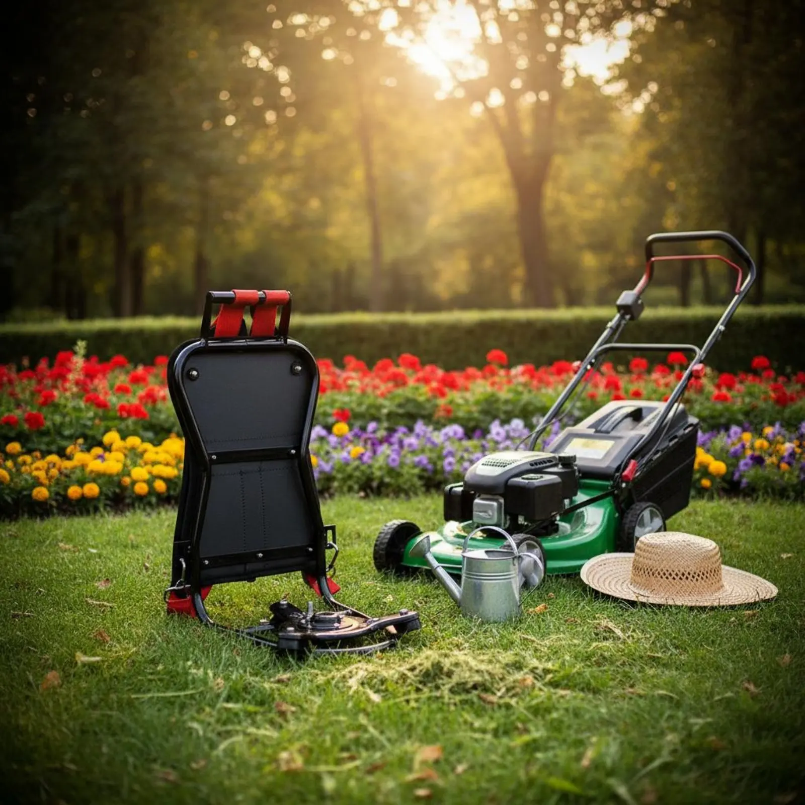 Brush Cutter Backpack Frame Sturdy Duty Lawnmower Backpack Harness Grass Trimmer Carrier Frame Ergonomic Design for Yard Work view 5