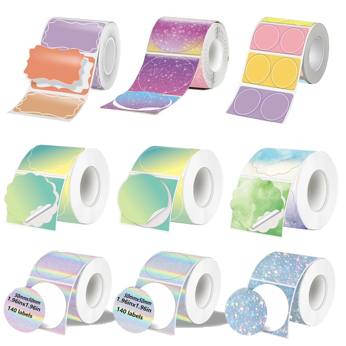 M110 Colorful MERRY Christmas Adhesive Label 40mm 50mm For M220 M221 M120 DIY Logo Barcode Tag FOR E210 P50 DETONG P1