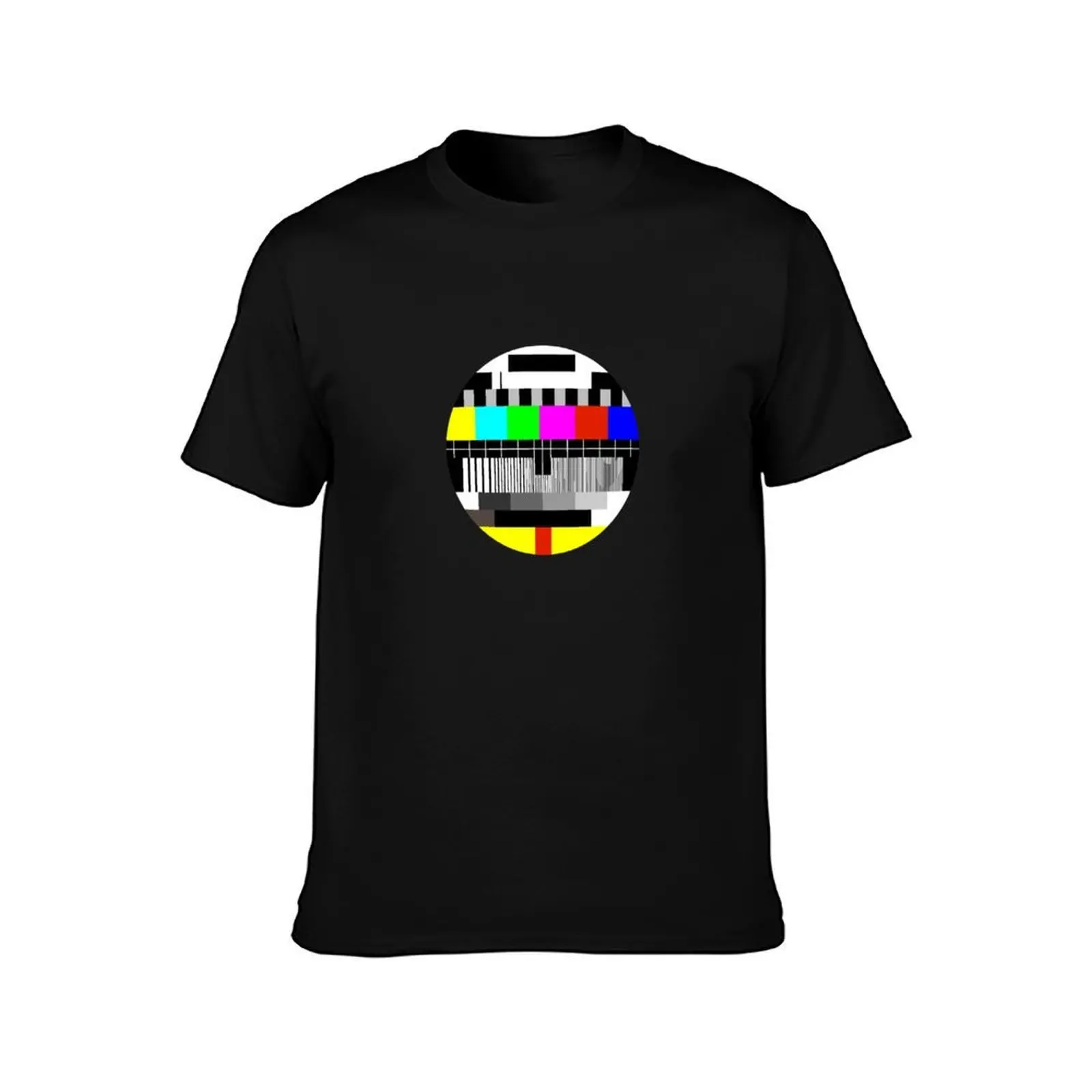 TV test card test pattern T-Shirt Daily Casual Short Sleeve Tee Shirt
