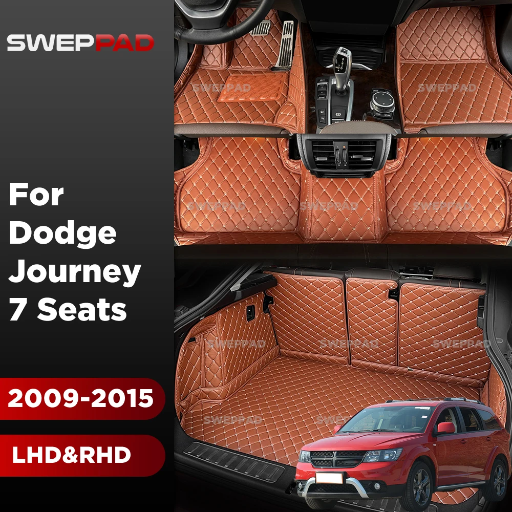 Car Floor Mats For Dodge Journey 7 Seats 2009-2015 14 13 Trunk mat Cargo Liner Protection Carpet Custom Floor Liners Accessories