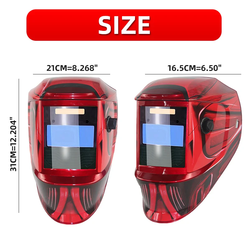 Welding Mask Solar Automatic Dimming Large View True Color  Welder Auto Darkening Welding Helmet