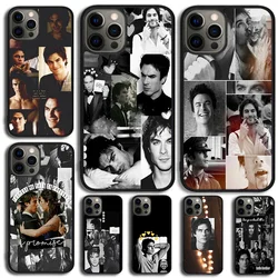 Damon Salvatore The Vampire Diaries Phone Case For iPhone 14 15 16 13 12 Mini Max Cover For Apple 11 Pro Max 8 7 Plus SE2020