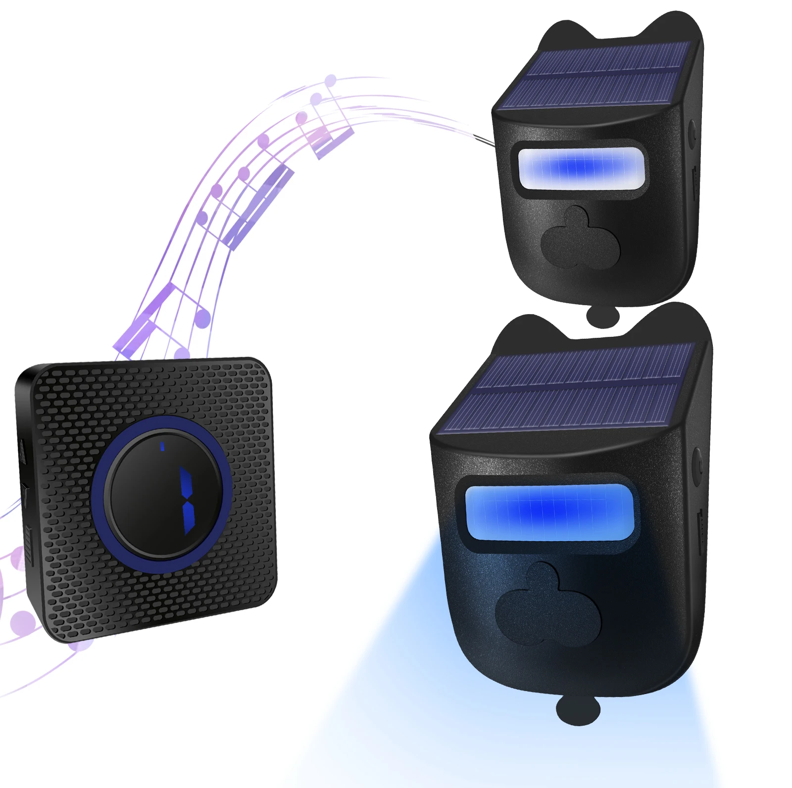 

Solar Driveway Alarm 984ft Long Range Wireless Driveway Alarm IP60 Weather Resistant Infrared Motion Sensor Detector DIY