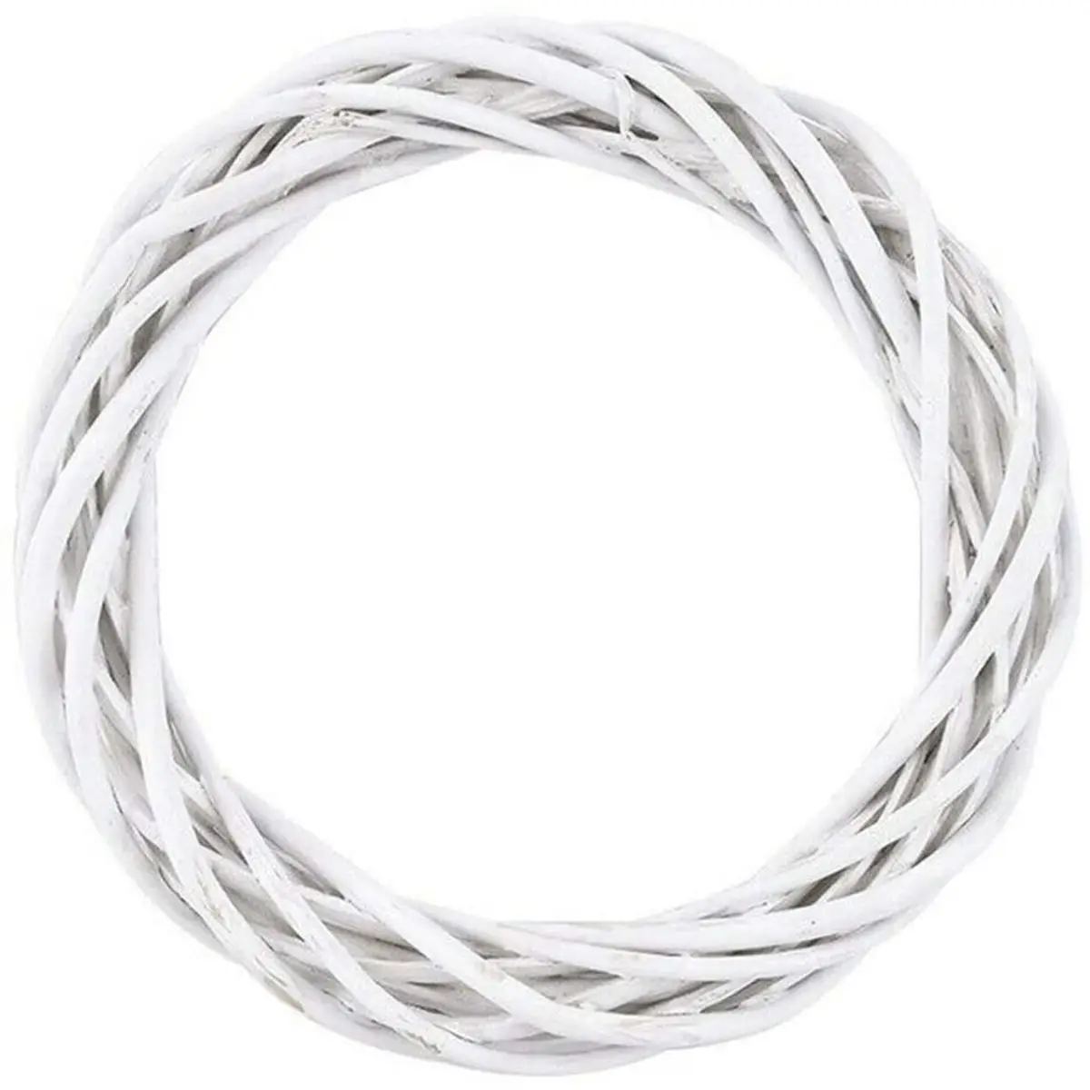 DIY Craft Wedding Natural Hanging Ornament Blank White Garland Rattan Ring Wicker Wreath Christmas Decoration
