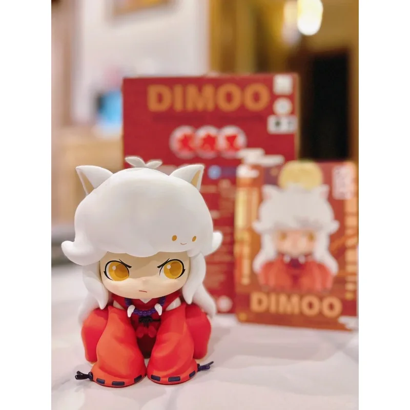 

POPMART DIMOO WORLD × Honor of Kings 10-летие, ограниченная серия, фигурка Inuyasha Sesshoumaru, предметы интерьера, периферийные изделия