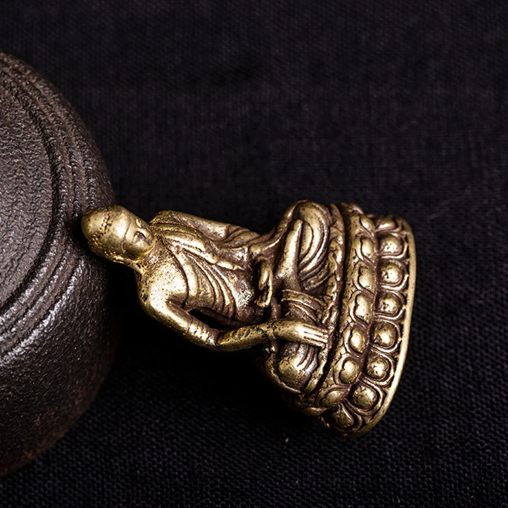 

2pcs Mini Buddha Statues Copper Vintage Home Decor Religious Cultural Meaning Retro Desk Ornaments Stable Base Practical