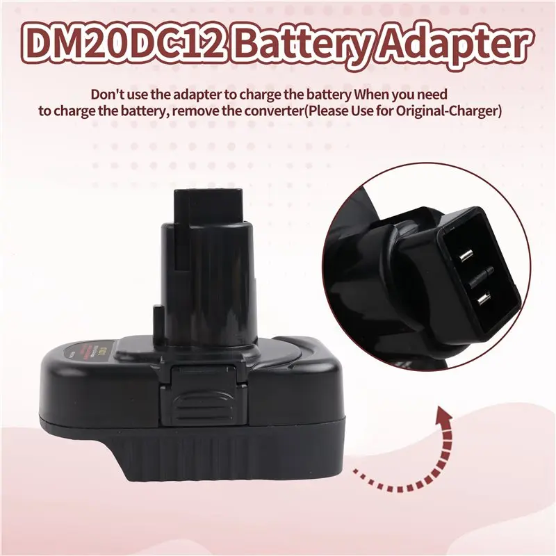 AT21-Battery Adapter Use For 18V Lithium- Battery Convert To For 12V/14.4V Ni-MH Battery Tools(Only Adapter)