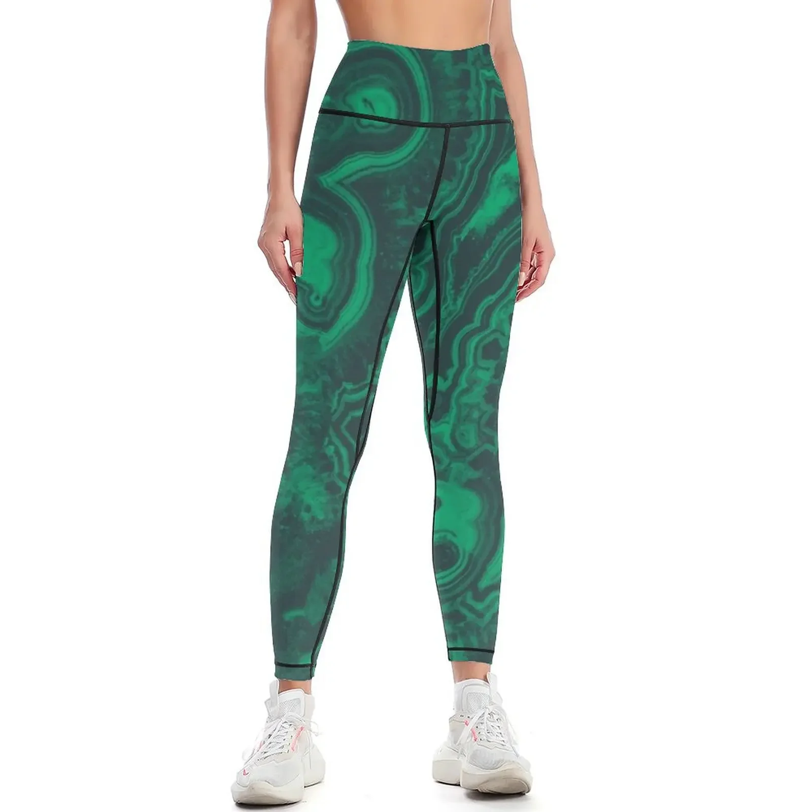 

Malachite Print Leggings for fitness gym's sportswear Sports pants woman Womens Leggings