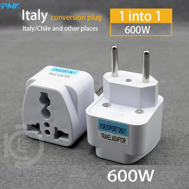 DMK Conversão Plug Converter, Italiano Tomada de Alta Potência, Viagens Europeu, Itália, Chile, Brasil, Suíça, Tunísia