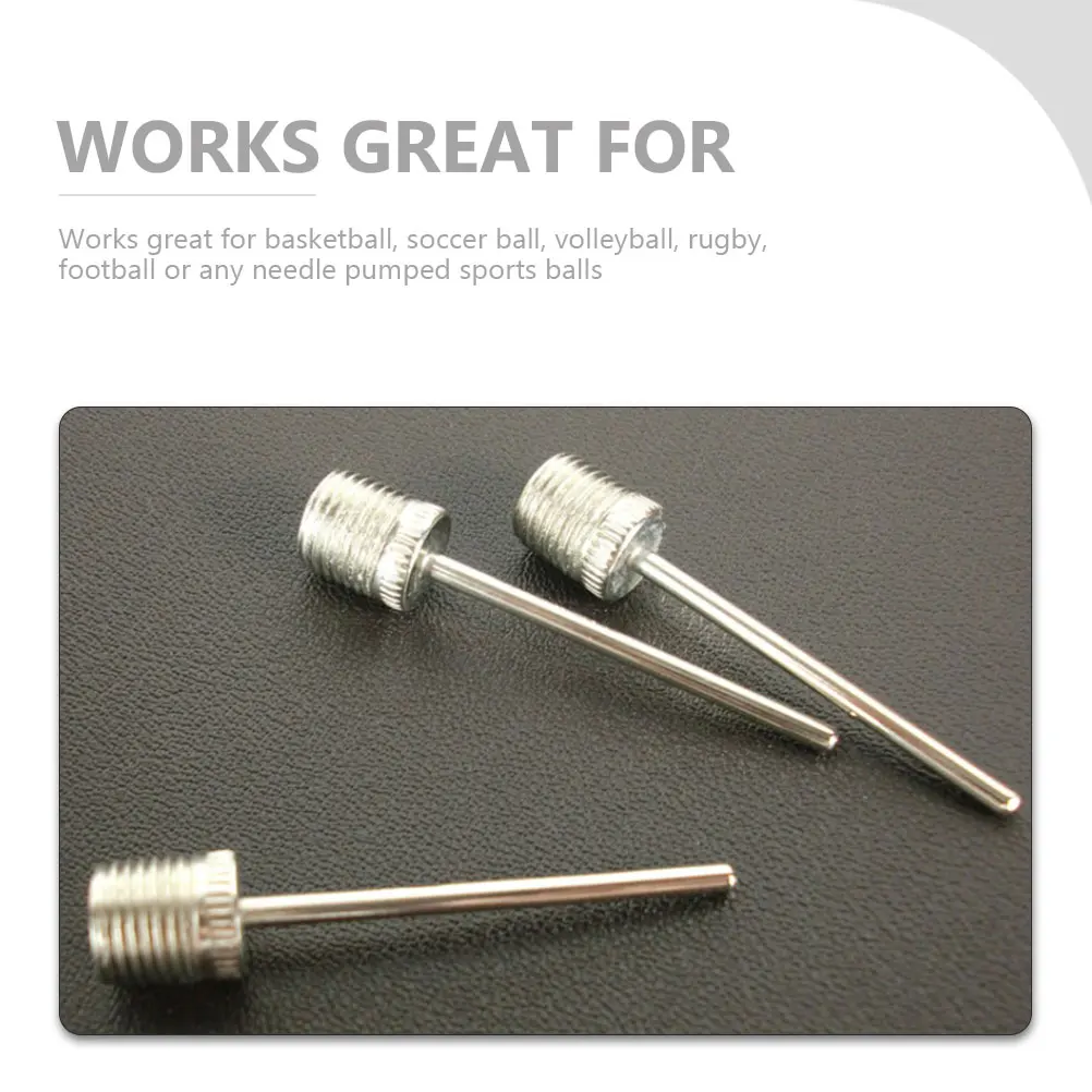 

50pcs Metal Inflation Needles for Sports Balls Durable Portable Pumping Accessories Silver Balloon Inflate Supply