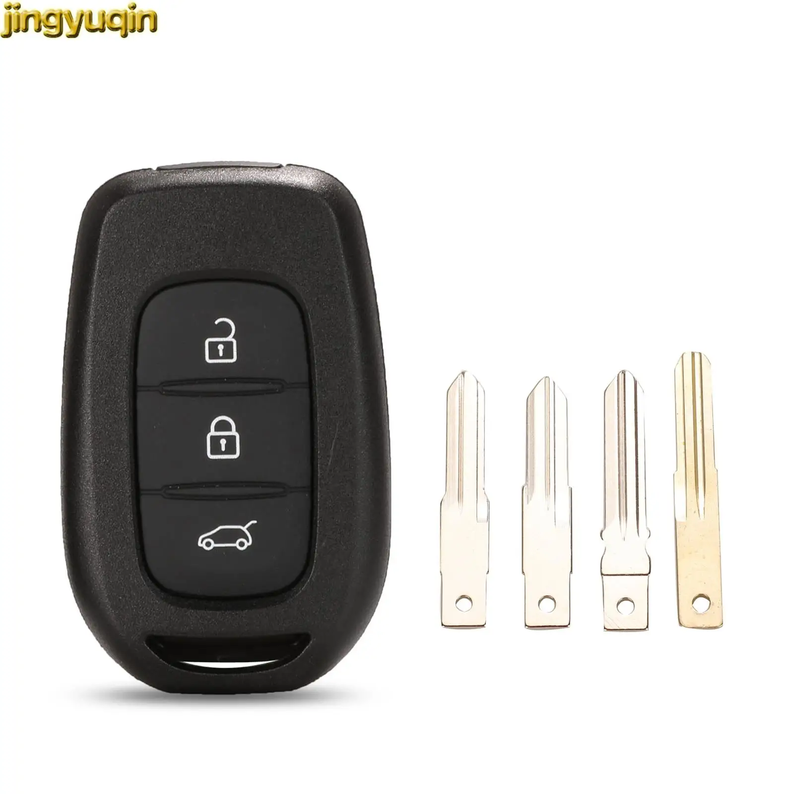 Jingyuqin Remote Car Key Shell For Renault Symbol Trafic Dacia Logan Lodgy Dokker Duster Clio4 Sandero 2/3 Buttons