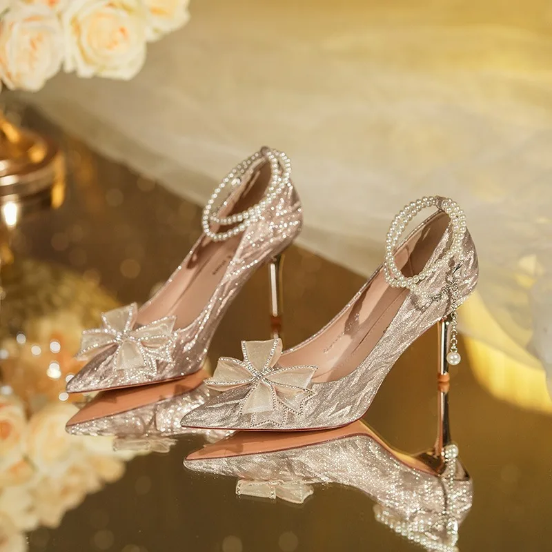 

Women's Shoes Designer Luxury High Heel Sandals Fashion Wedding Dress High Heels New Temperament Banquet Shoe Zapatos Para Mujer