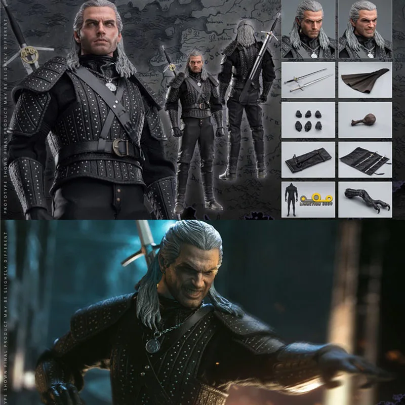 BUZZTOYS 1/6 Scale The White Wolf Geralt Model BUZ001 12 Inch Male Soldier Action Figure Doll Full Set Toys Collection Gifts Fan