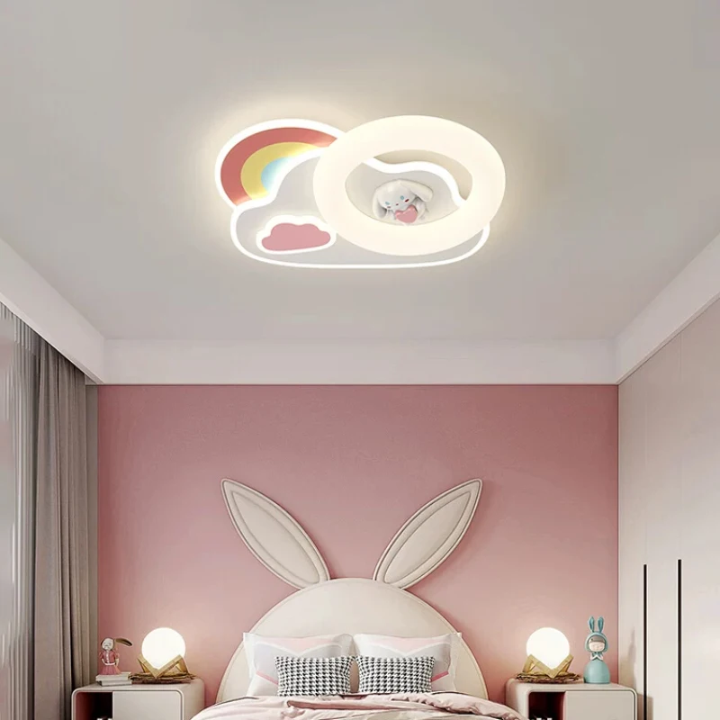 

Children's Room Ceiling Lights Cartoon Rainbow Cloud Lamp Modern Warm Romantic Baby Room Nursery Boy Girl Bedroom Ceiling Lamps