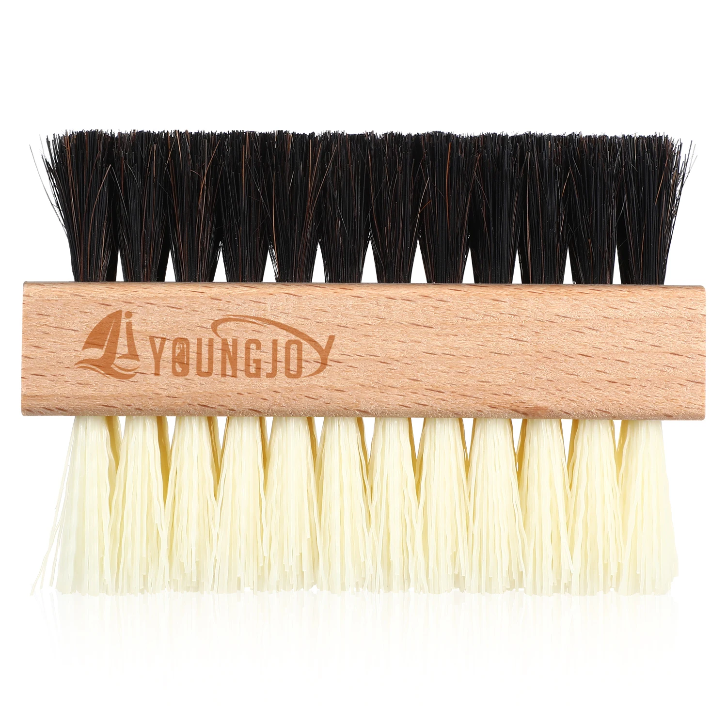 Two-sided sneakers Shoe cleaning brush set Shoe cleaning brush kit horse hair and plastic brush