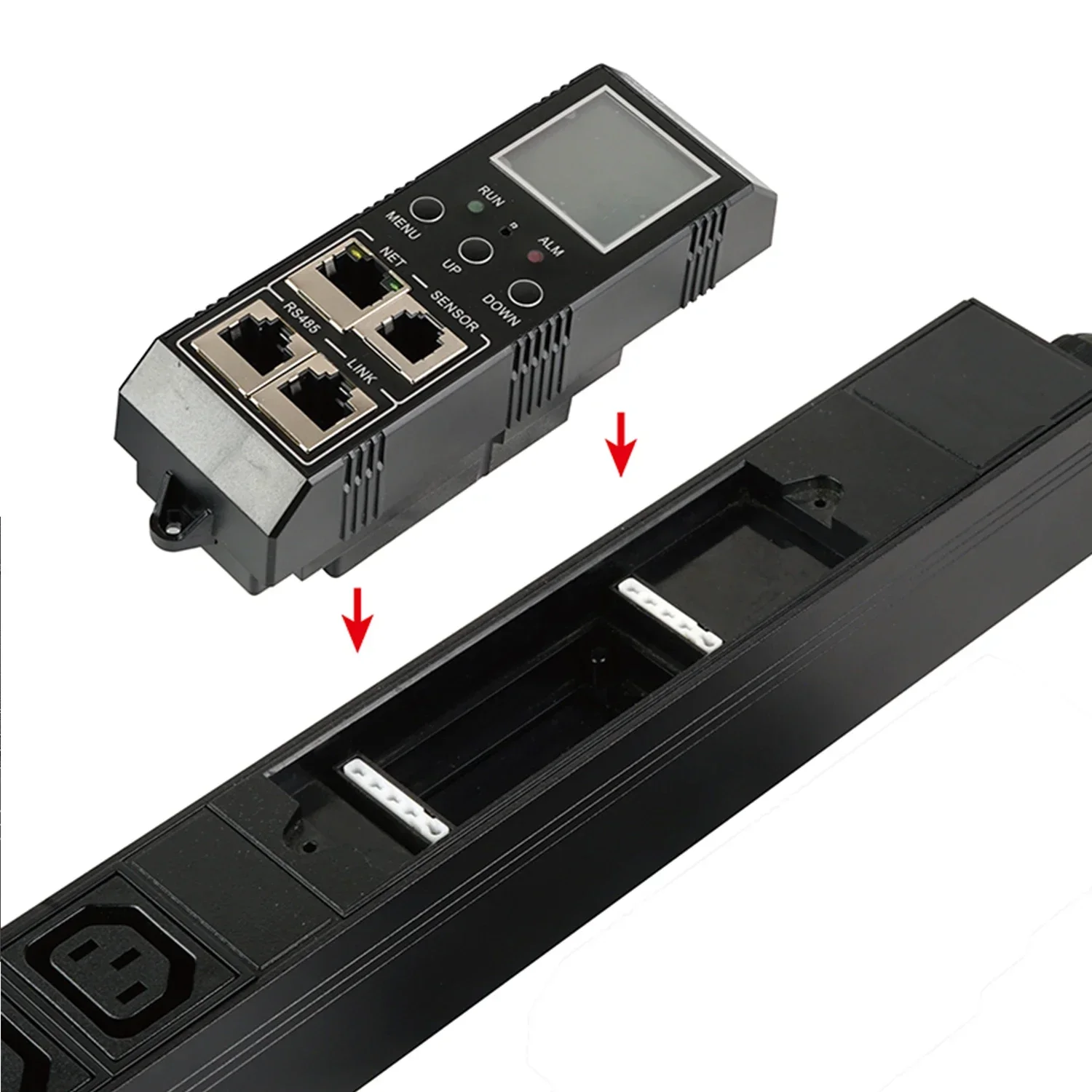 IEC C13 C19 Monitored Smart Power Distribution Unit Rack Cabinet PDU For Data Center