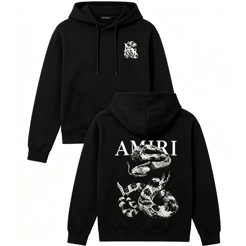 Unisex Polyester Snake 2D Graphic Short-Sleeve Hoodie, Loose Casual Streetwear Top, Sizes S-3XL