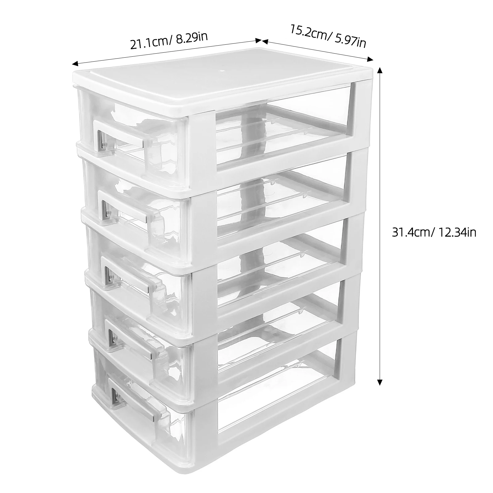 

Drawer Type Storage Cabinet 5-Layer Plastic Organizer Box For Desktop Stationery Sundries Makeup Storage Home