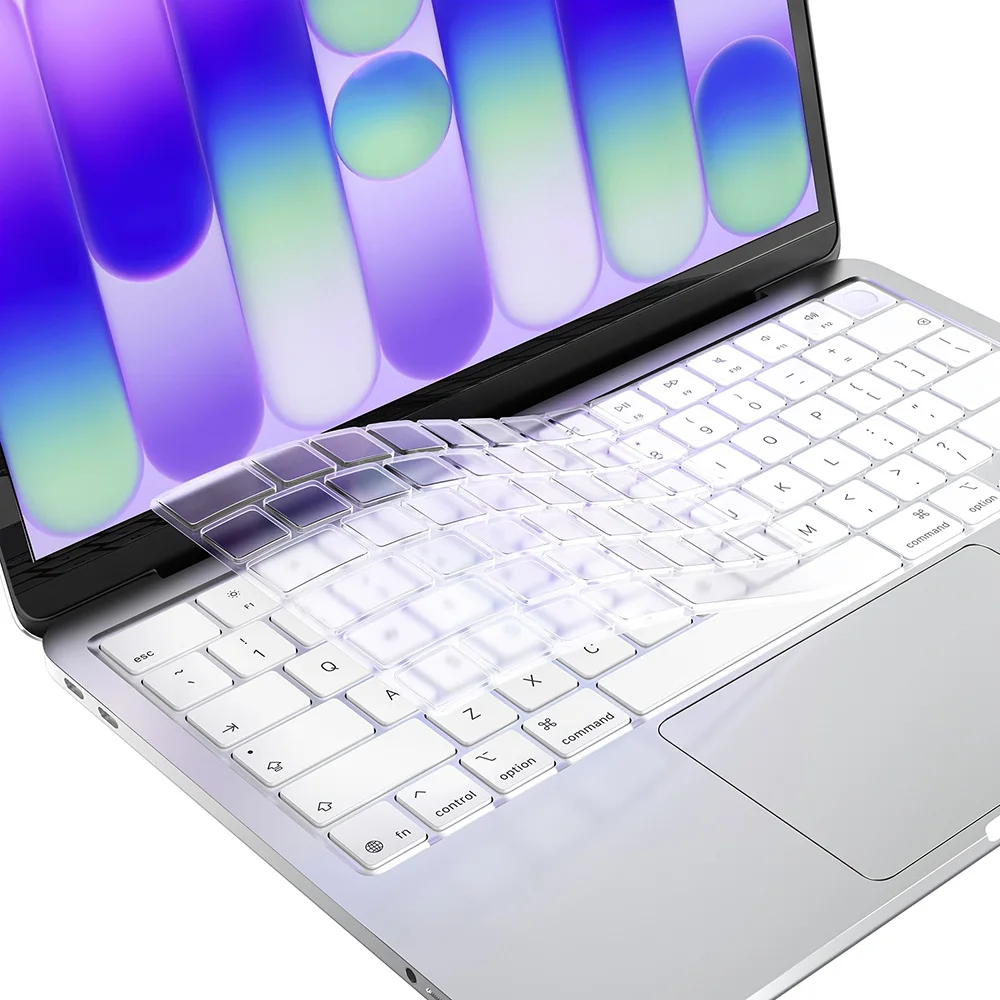 Clear Keyboard Cover For MacBook Air 13.6 M5 M4 M3 A3449 A3240 A3113 A2681 Air 15 M5 A3448 A3241 A3114 A2941 Pro 13 A2338 A2289