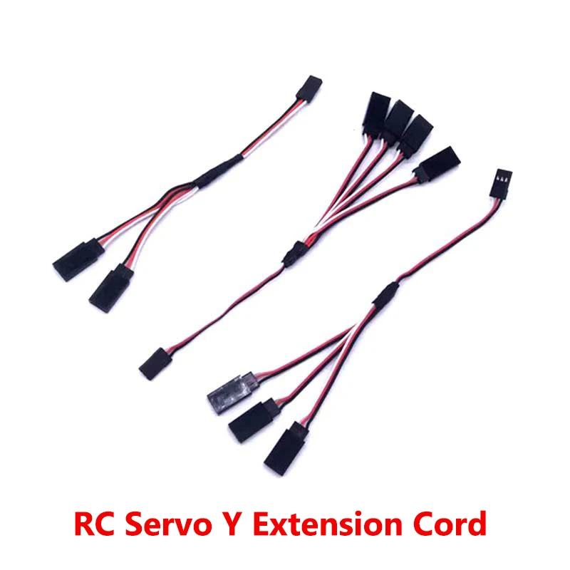 1Pcs 20cm 200mm Steering gear RC Servo Y Extension Cord Cable Lead Wire for JR Futaba Rc Battery Drone Car Helicopter Airplane