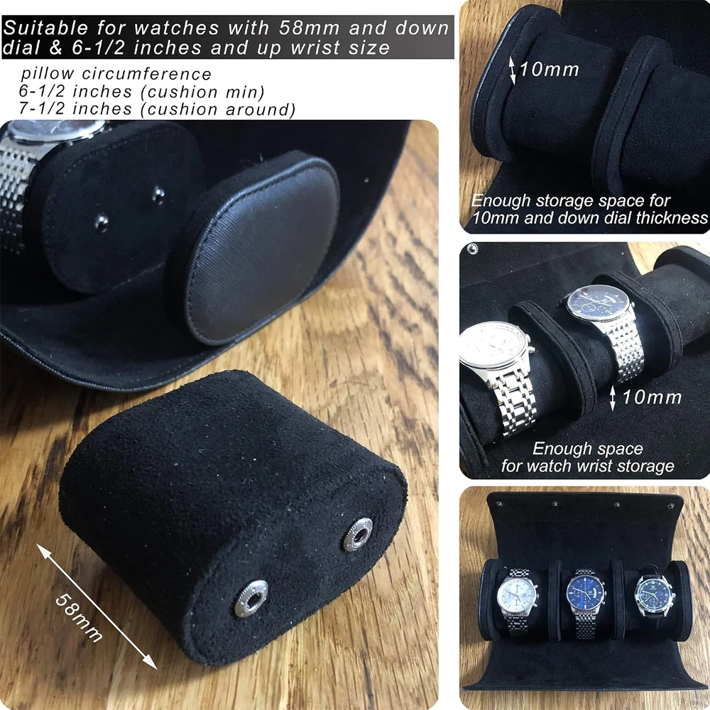 가죽 시계 보관 롤, 1, 2, 3개의 칸이 있는 PU - Watch Travel Roll Case 3 Slots Leather 리뷰 및 가격