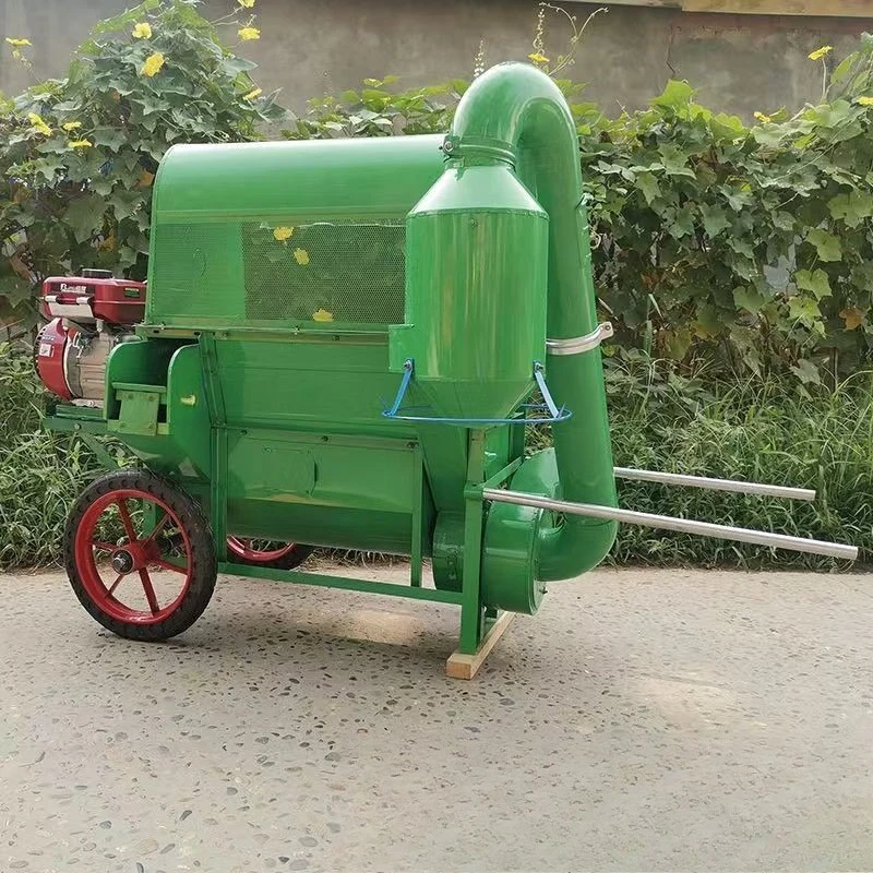 Multifunctional rapeseed thresher Household wheat soybean rice thresher Full feeding of threshing millet