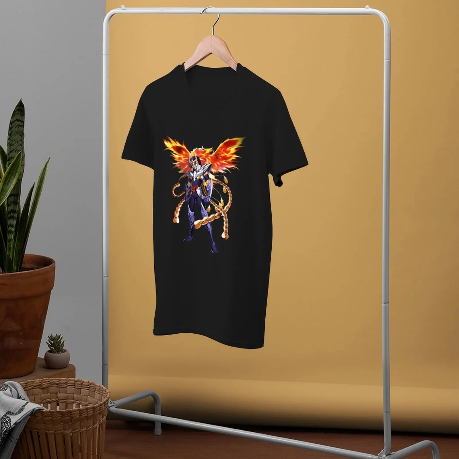 The Knights Of The Zodiac T Shirt Men Ikki Phoenix Saint Seiya Streetwear Cotton T Shirts Summer Fashion Tee Shirt Print Tops