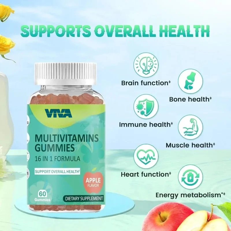 

16 in 1 Multi Vitamin Gummies Essential Vitamins & Minerals Comprehensive Health Support Delicious Fruit Flavored Snack
